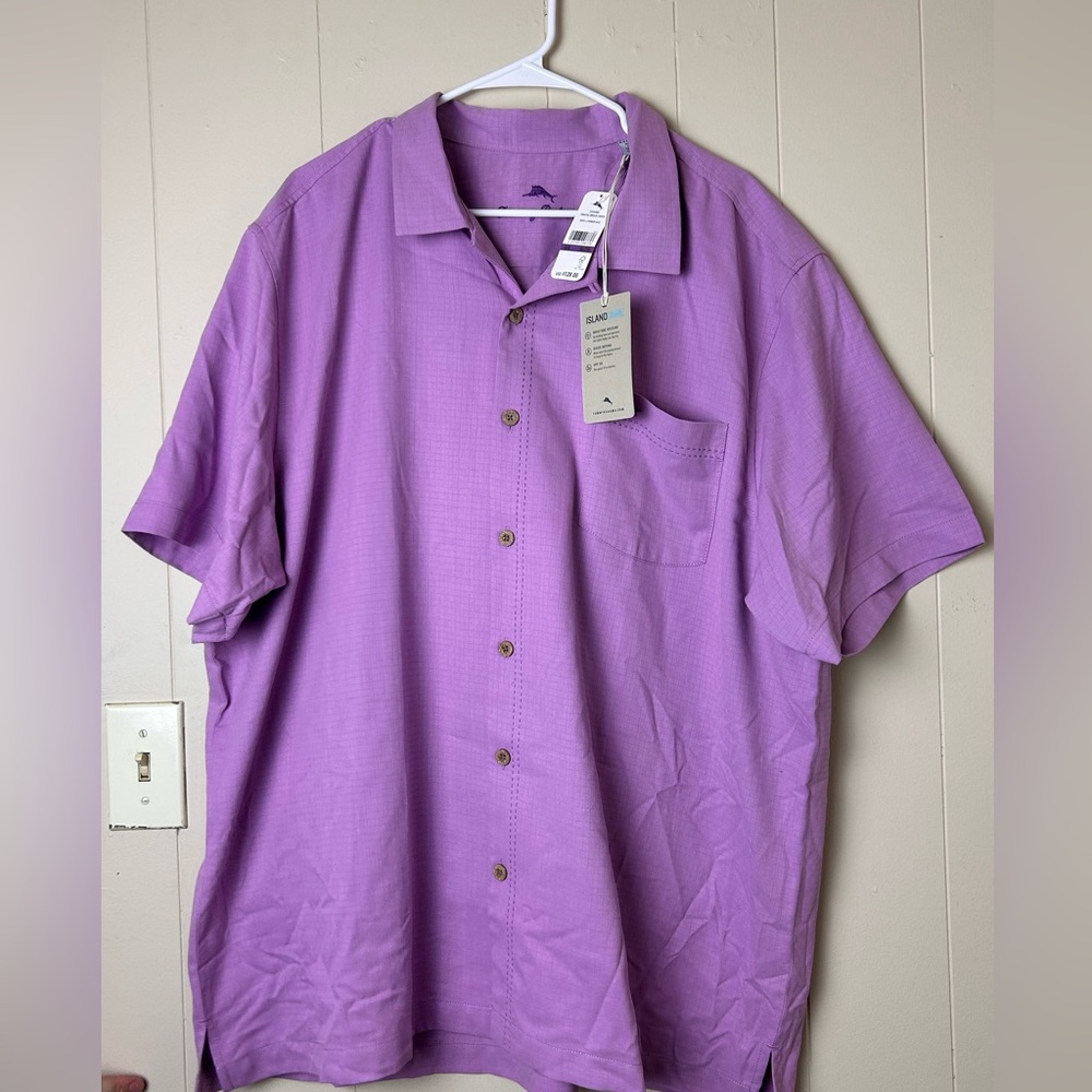 NWT Tommy Bahama Lavender Haze Button Down Shirt